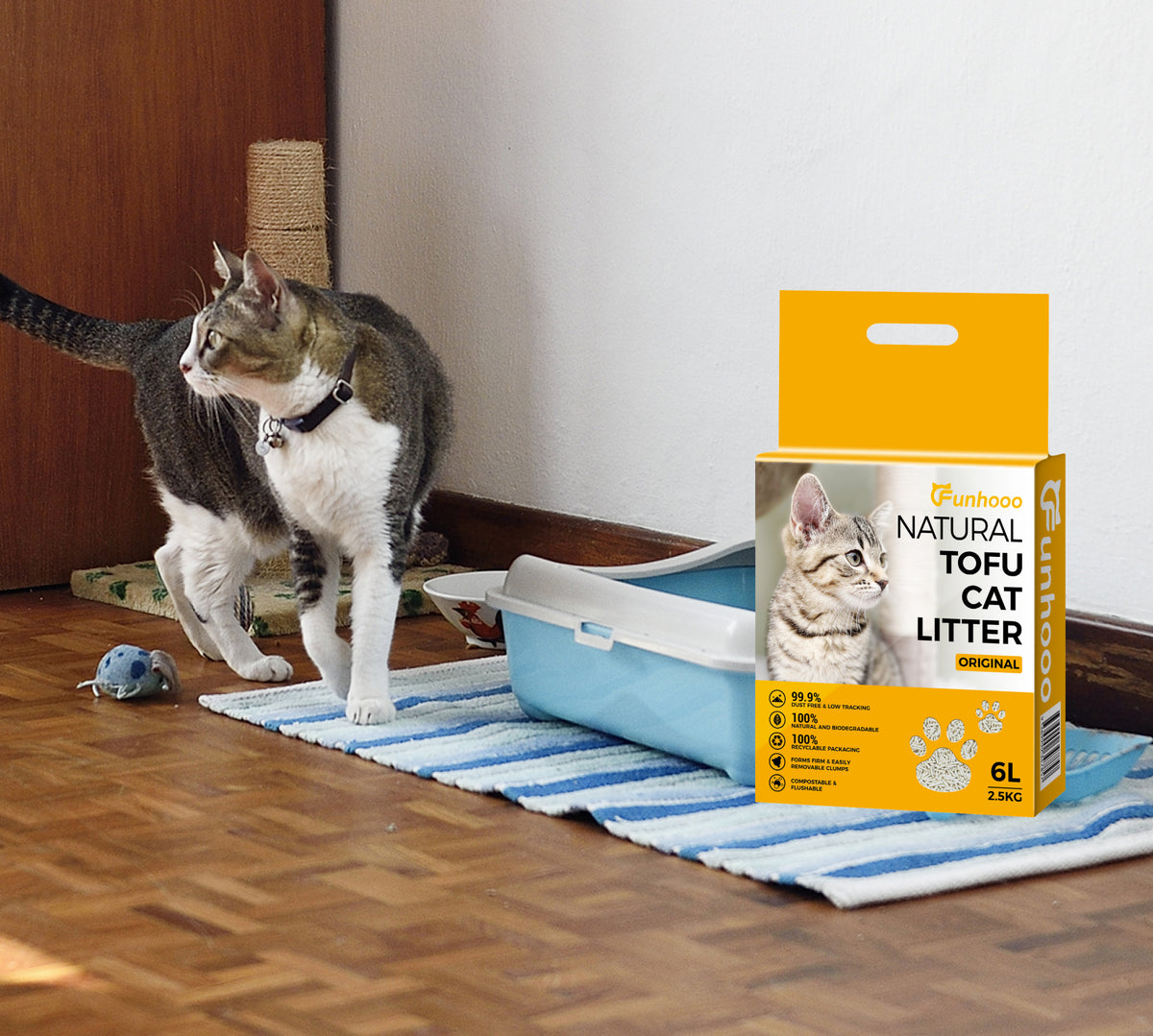 Funhooo natural tofu cat litter